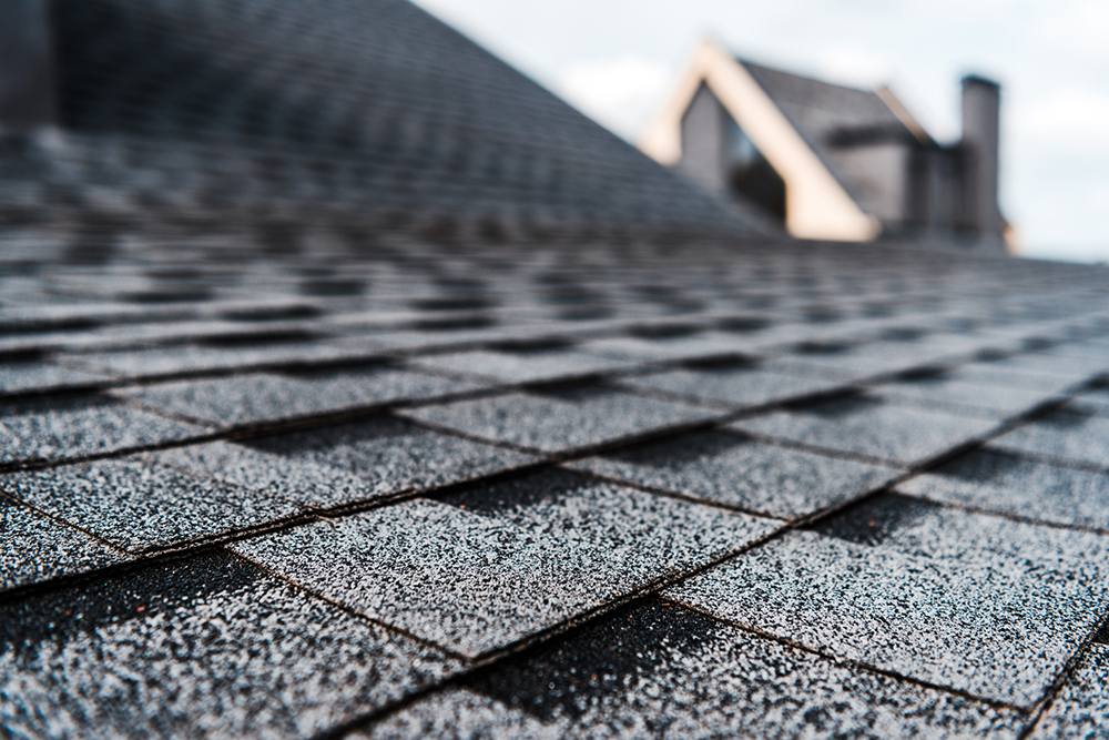 Roof of a house seen while preforming home inspection services